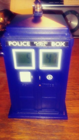 Zeon Doctor Who Tardis Bbc Police Public Call Box Alarm Clock With Projection