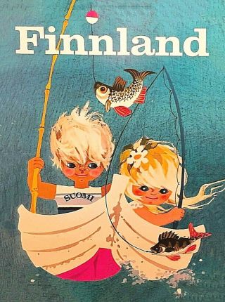 Finnland Finland Scandinavia Vintage Travel Decor Advertisement Art Poster Print