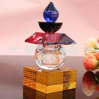 Colorful Crystal Tower Buddhist Bones Pagoda Carving The Great Dharani Sutra