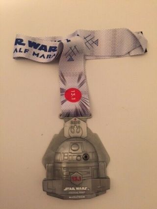 Run Disney Star Wars 2019 Half Virtual Marathon Medal R2 - D2 R2d2