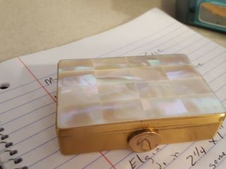 Vintage 1950’s Mother Of Pearl Powder Compact.