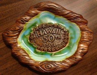 Hawaii 50th State Ashtray Ceramic Treasure Craft Maui