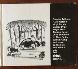 Vintage 1967 Think Small Vw Volkswagen Car Dealer Promo Cartoon Book Collectable