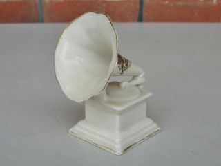 Vintage Crested China Souvenir Model Horn Gramophone / Phonograph - City London