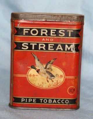 Vintage Advertising Tobacco Forest & Stream Mallard Vertical Pocket Tin