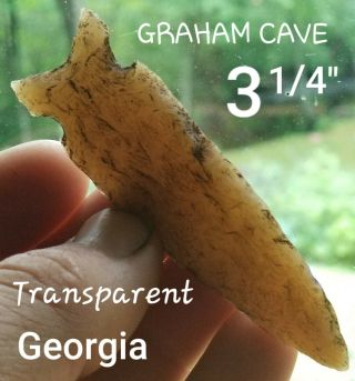 Authentic Graham Cave Arrowhead Spear Point Native Indian Artifact Missouri