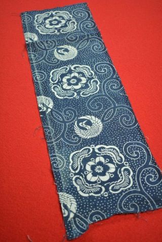 Xs30/30 Vintage Japanese Fabric Cotton Antique Patch Indigo Blue Katazome 20 "