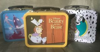 Disney 3 Lunch Box Series Watches Beauty And Beast Pan 101 Dalmatians Le