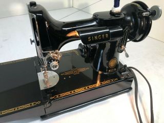 Singer Featherweight 221 Sewing Machine,  Case,  LOADED w/ Accessories 3