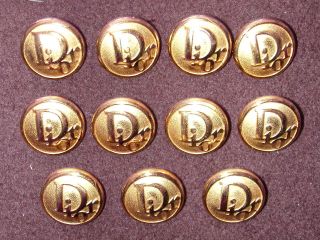 Set 11 Christian Dior Golden Buttons And Still On Card