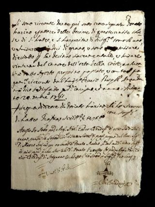 Antique Paper Document 1781