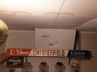 Vintage Wood Sign Chesterfield L&m & Oasis Cigarette Board Advertising Sign.