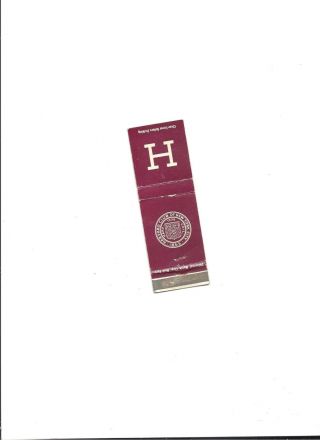 Vintage Matchbook Cover Harvard Club Of York City
