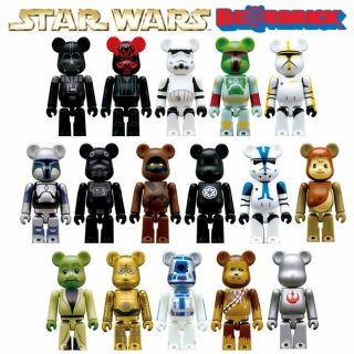 Star Wars Bearbrick Medicom Pepsi Bear Figure Toy Collectible Model Ornament Set