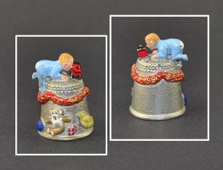 Pewter Hand Painted Thimble