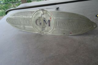 General Motors Locomotive Plaque Badge July 1966 Serial A2135 Railroad Train