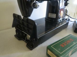 Black Singer 301A SHORT BED Slant Sewing Machine pedal carry case 7