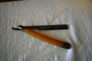 Vintage Special Spike Butterscotch Celluloid Straight Razor Union Cutlery 5