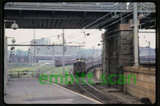 Slide,  Prr Pennsylvania Electric Mu Train Action,  1965 Philadelphia