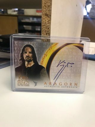 Lord Of The Rings Viggo Mortensen As Aragorn Topps Autographed Card Two Towers
