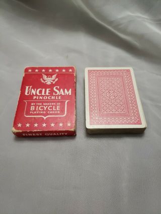 1943 Uncle Sam Pinochle Playing Cards U.  S.  Playing Card Co.  Usa
