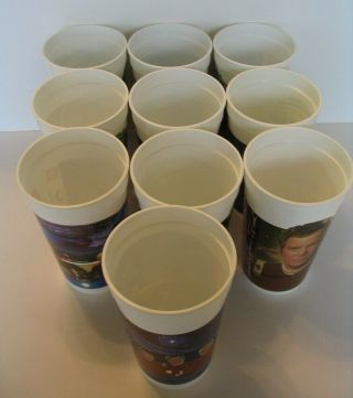 Ten 1994 Star Trek Generations Plastic Cups Jack In The Box Coca Cola Paramount