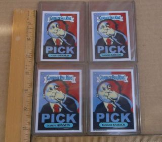 4 Topps 2013 Garbage Pail Kids Cards Obama Booger Barack 96a Handy Hussein 96b