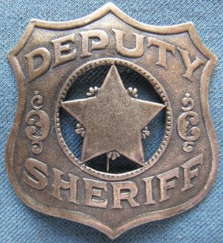 Obsolete,  Stock " Deputy Sheriff " Badge For Western Living History Enthusiasts