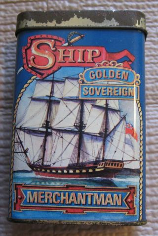 Golden Sovereign Merchantman Ship Tobacco Tin
