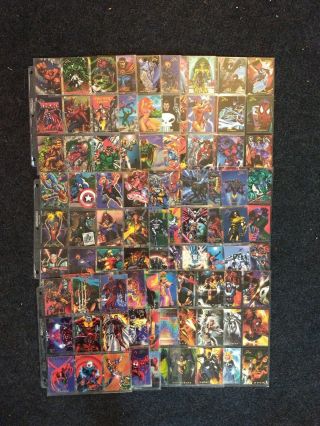 1994 Marvel Flair Annual Complete Base And Powerblast Set Nm/m 168 Cards