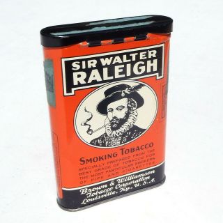 Sir Walter Raleigh Pipe & Cigarette Tobacco Tin In / Empty