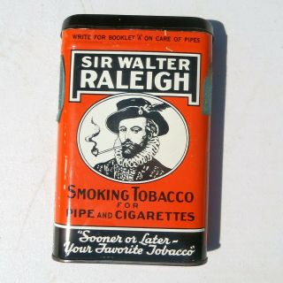 Sir Walter RALEIGH Pipe & Cigarette Tobacco Tin in / Empty 2