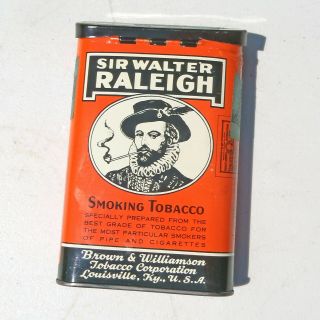 Sir Walter RALEIGH Pipe & Cigarette Tobacco Tin in / Empty 3