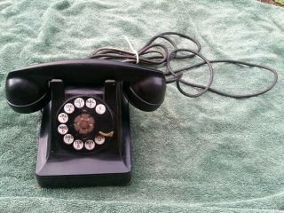 Vintage Black Bell System Rotary Dial Telephone