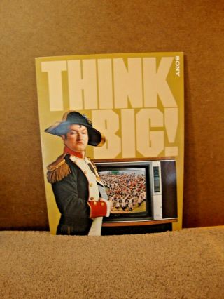 1980 Sony Think Big Giant 26 " Consoles Tv Kv - 26 Remote Booklet With Specs
