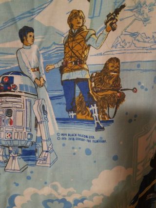 Star Wars The Empire Strikes Back 1979 Black Falcon Ltd twin bed Sheet 2