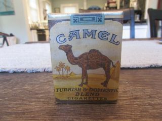 Antique Wwii Era Camel 20’s Turkish Cigarette Empty Pack W/ Paper Stamp Rj Reyno