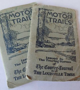 2 Early Touring Road Maps Wisconsin & Missouri