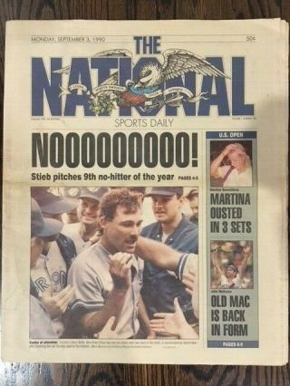 The National Sports Daily - Blue Jays Dave Stieb Pitches 9th No Hitter 09/03/1990