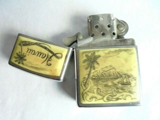 Zippo Scrimshaw Diamond Head Hawaii Cigarette Lighter 4