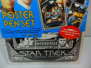 Vintage STAR TREK The Motion Picture Poster Pen Set 1979 HTF 4