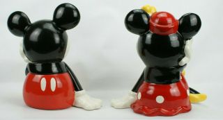 Disney ' s Mickey and Minnie Mouse Cookie Jar Treasure Craft Made in Mexico Set 3