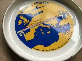 OLYMPIC AIRWAYS candy dish catch all Advertising Middle East route Key Mid centu 6