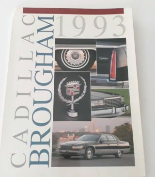 1993 Cadillac Brougham & Limousine Media Press Kit Photos Slides Specs Info Orig