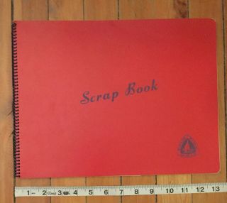 Red And Blue Spiral Bound Vintage Camp Fire Girls Scrapbook Album