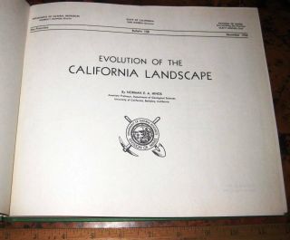 EVOLUTION OF CALIFORNIA LANDSCAPE by Hinds 1952 Sierra Nevada Mojave Desert 2