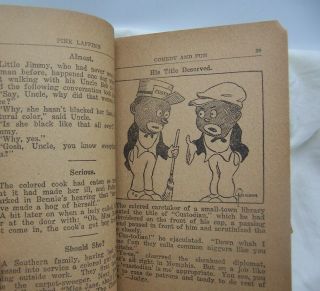 1900 ' s Pink Laffin ' s Coontown Comedy & Fun Book Black Americana 3