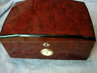Glossy Idc Rosewood Humidor With Humidifier And Hygrometer,  W/o Box