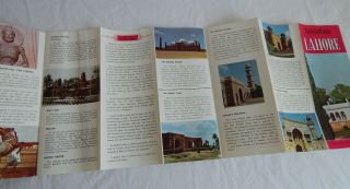 Lahore Punjab Pakistan Travel Brochure 1965 Color Photos Old City Map 4