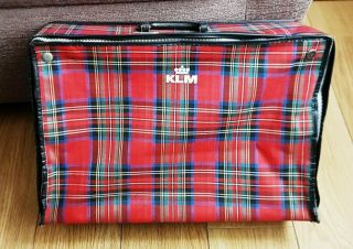 Vintage 1970s Klm Royal Dutch Airlines Carry On Suitcase